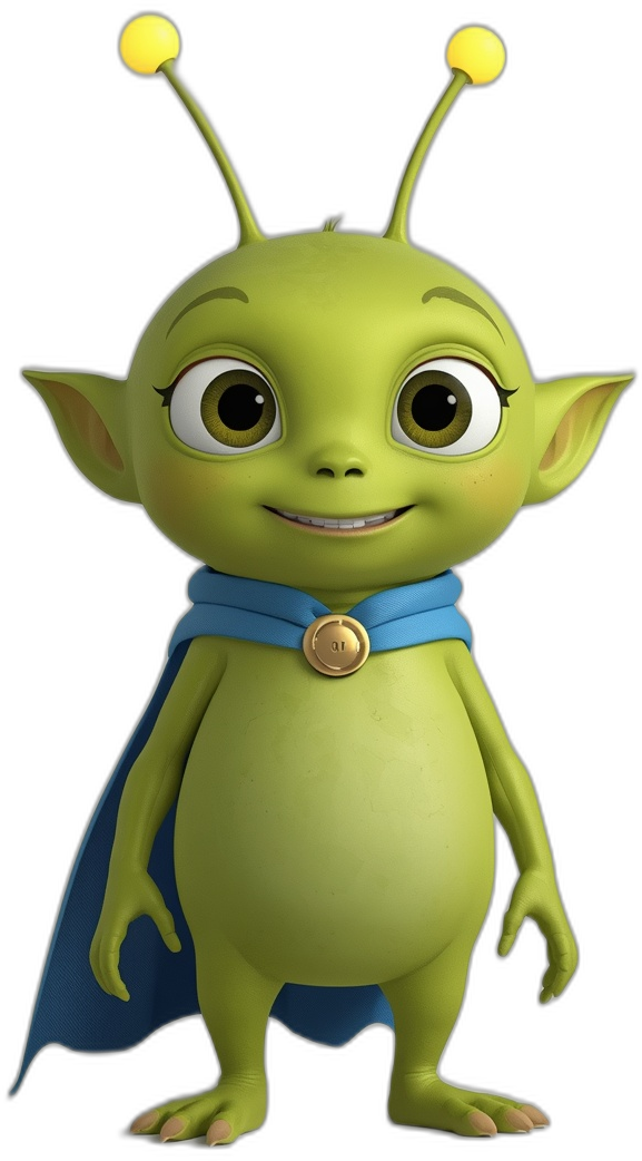 Wibbo the little green alien